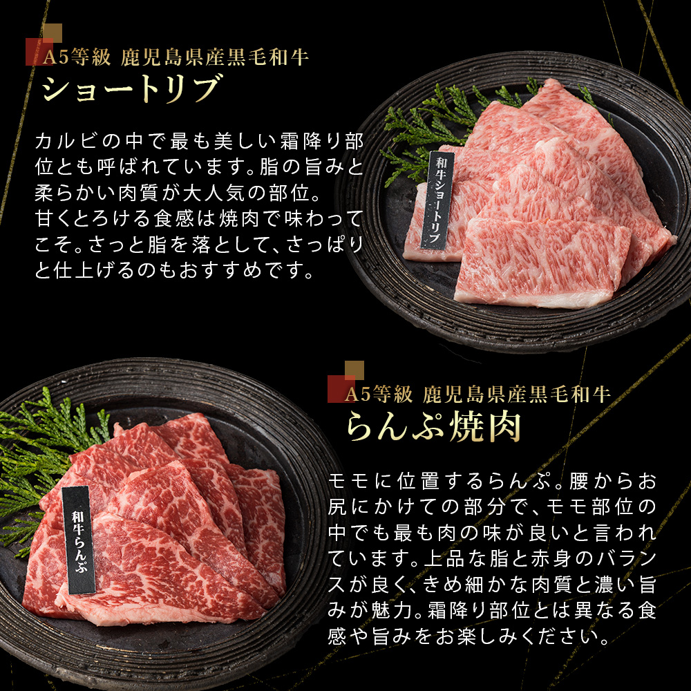 澪-みお- 食べ比べ焼肉 4種 計400g｜1-2人前｜A5等級 鹿児島県産黒毛
