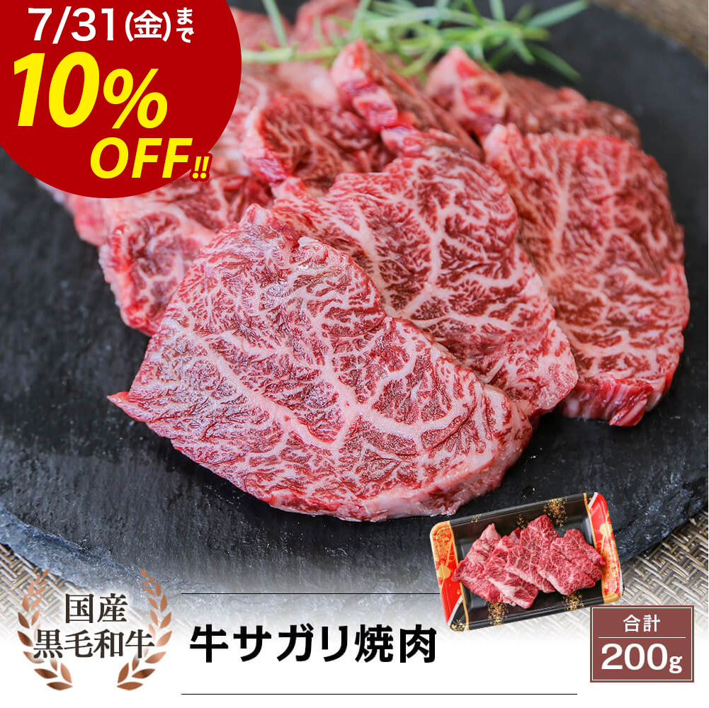サガリページ 国産黒毛和牛 希少部位 サガリ焼肉 200g｜新鮮・安全！牛ユッケや
